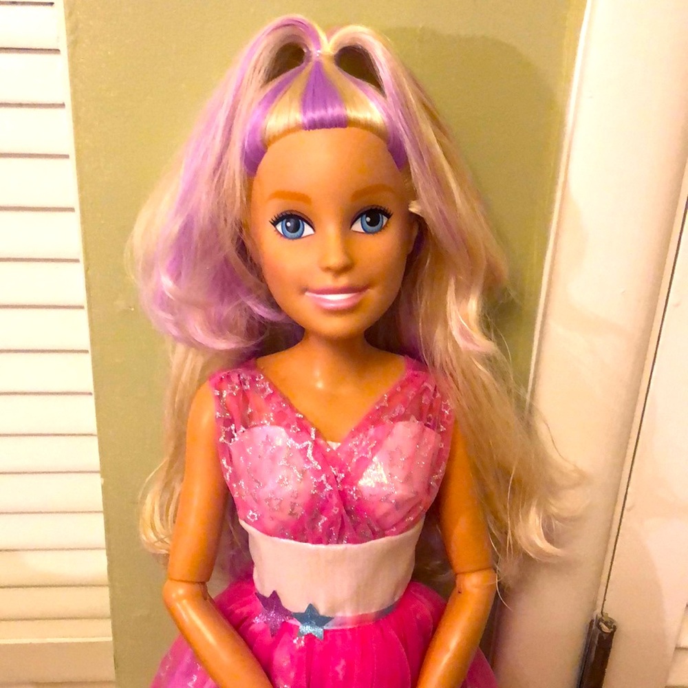 Barbie 28-Inch Best Fashion Friend Star Power Doll, Blonde and purple hair